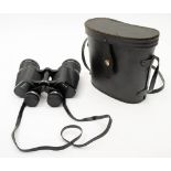 A pair of Prinzlux 10x50 binoculars in a case:.