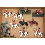 A collection of hand painted Household Cavalry and other cavalry figures:, some overpainting.