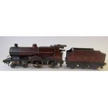 Bassett-Lowke, O Gauge, 4-4-0, clockwork compound locomotive,