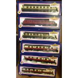 Bachmann, eighteen assorted passenger coaches: various liveries, all boxed.