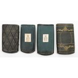 Two 19th century Irish green leather cheroot cases:,