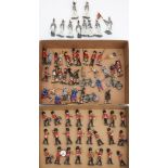 A collection of various bands men and infantry figures:, various regiments and makers,