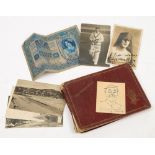 An early 20th century autograph album containing Wembley Monarchs Ice Hockey signatures and