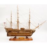 A 1/98th scale model of HMS Victory:,