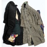 A mid 20th century lady's wool dog-tooth pattern overcoat by Neal, London,