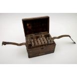 An oak and brass bound 'The Surgeons Portable Medicine Chest' by S Maw & Sons, London:,