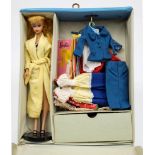 A Barbie 'Doll Case' containing a 'Fashion Model Barbie' by Mattel, circa 1959:,