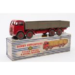 A Dinky No 901 Foden Diesel 8-wheeled wagon ( 2nd type):, red cab and chassis with fawn body,