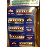 Bachmann, eighteen assorted passenger coaches: various liveries, all boxed.