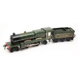 Hornby a 4-4-2 3RE locomotive No 4073 'Caerphilly Castle' and six wheel tender: in GWR green livery.
