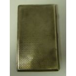 A George V silver cigarette case, maker Hammond Turner & Sons, Birmingham, 1930: initialled,