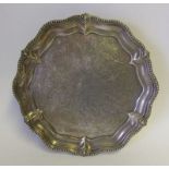 A Victorian silver salver, maker Henry Holland, London,