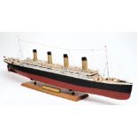 A scale model of HMS Titanic:,