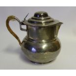 A Victorian silver lidded hot water jug, maker Thomas Bradbury III & John Henderson, London,