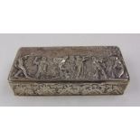 A Victorian silver rectangular box, maker George Nathan & Ridley Hayes,