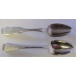 An Imperial Russian silver fiddle pattern tablespoon, make A.