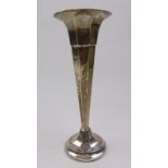 A George V silver trumpet specimen vase, maker John & William Deakin, Sheffield,