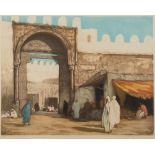 Raoul ****? [20th Century]- An Arab market place:- signed in pencil and numbered in the