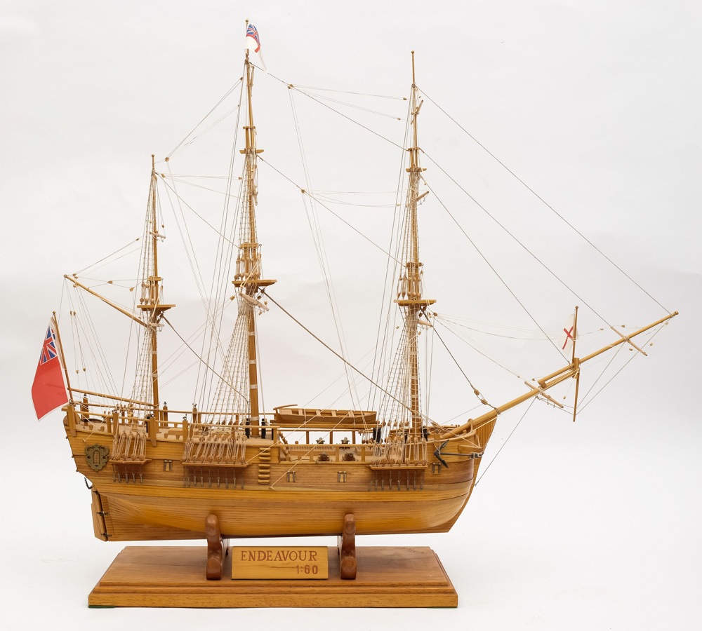 A 1/60th scale model of HMS Endeavour:,