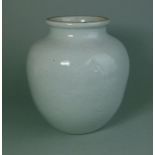 A Chinese pale celadon glazed globular jar: in Wanli style,