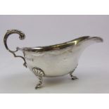 A George VI silver sauce boat maker Alexander Clark & Co Ltd, Birmingham,