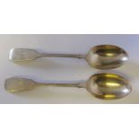 Two Edward VII silver Fiddle pattern tablespoons, maker Robert Pringle and Sons, London,