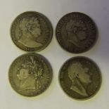 A George III halfcrown; 1816, another George III halfcrown 1819,