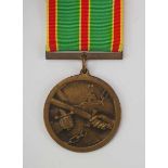 2.1.) Europa Litauen: Medaille für die Freiwilligen Gründer der Armee.Bronze, am Bande.Zustand: II