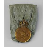 1.1.) Kaiserreich (bis 1933) Preussen: Kronen-Orden Medaille, 1. Form (1888-1916).Vergoldet, an