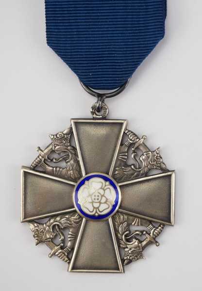2.1.) Europa Finnland: Orden der Weißen Rose, Verdienstkreuz, 2. Typ.Silber, das Medaillon