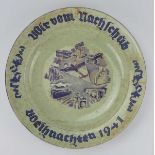 4.4.) Patriotisches / Reservistika / Dekoratives Teller - Wir vom Nachschub, Weihnachten 1941.