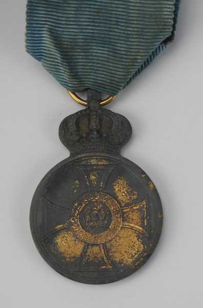 1.1.) Kaiserreich (bis 1933) Preussen: Kronen-Orden Medaille, 2. Form (1916-1918).Zink, Reste der