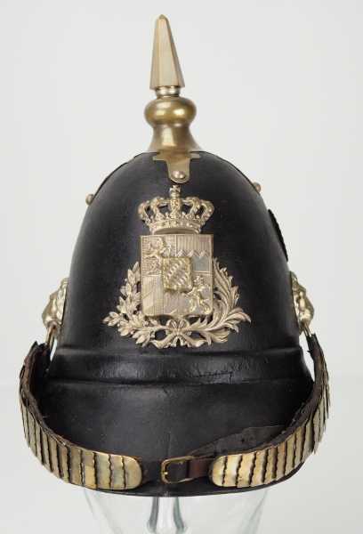 4.1.) Uniformen / Kopfbedeckungen Bayern: Helm M1848 für Mannschaften der Landwehrinfanterie.Schwarz - Image 3 of 4