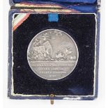 2.1.) Europa Italien: Medaille auf den Tschechoslovakischen-Freiheitskampf 1918, im Etui.Silbern; im