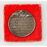 1.2.) Deutsches Reich (1933-45) von Scheffel Medaille, 1932, im Etui.Silber, mit Davidstern und