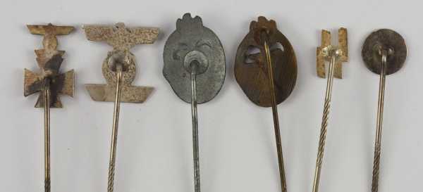 1.2.) Deutsches Reich (1933-45) Sechs Miniaturen.1.) Eisernes Kreuz, 1914, 2. Klasse, mit - Image 2 of 2