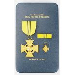 2.2.) Welt Venezuela: Orden Generals Rafael Urdaneta, 1. Klasse, im Etui.Bronze vergoldet, Medaillon