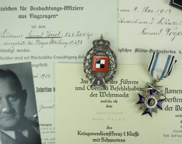 1.1.) Kaiserreich (bis 1933) Bayern: Nachlass des Oberstleutnant und bayerischen Beobachtungs- - Image 2 of 3