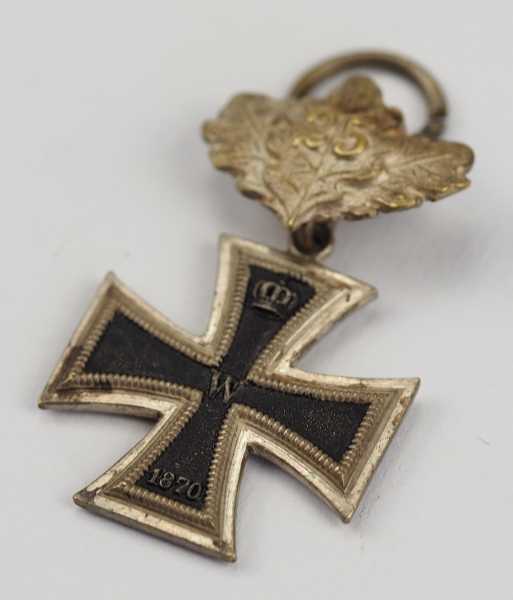 1.1.) Kaiserreich (bis 1933) Preussen: Eisernes Kreuz, 1870, 2. Klasse mit Eichenbruch Miniatur - 25 - Image 3 of 3