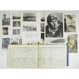 3.1.) Urkunden / Dokumente Flugbuch und Fotos eines Bordfliegers.Flugbuch mit 510 Flügen; drei Blatt