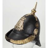 4.1.) Uniformen / Kopfbedeckungen Bayern: Helm M1848 für Mannschaften der Landwehrinfanterie.Schwarz