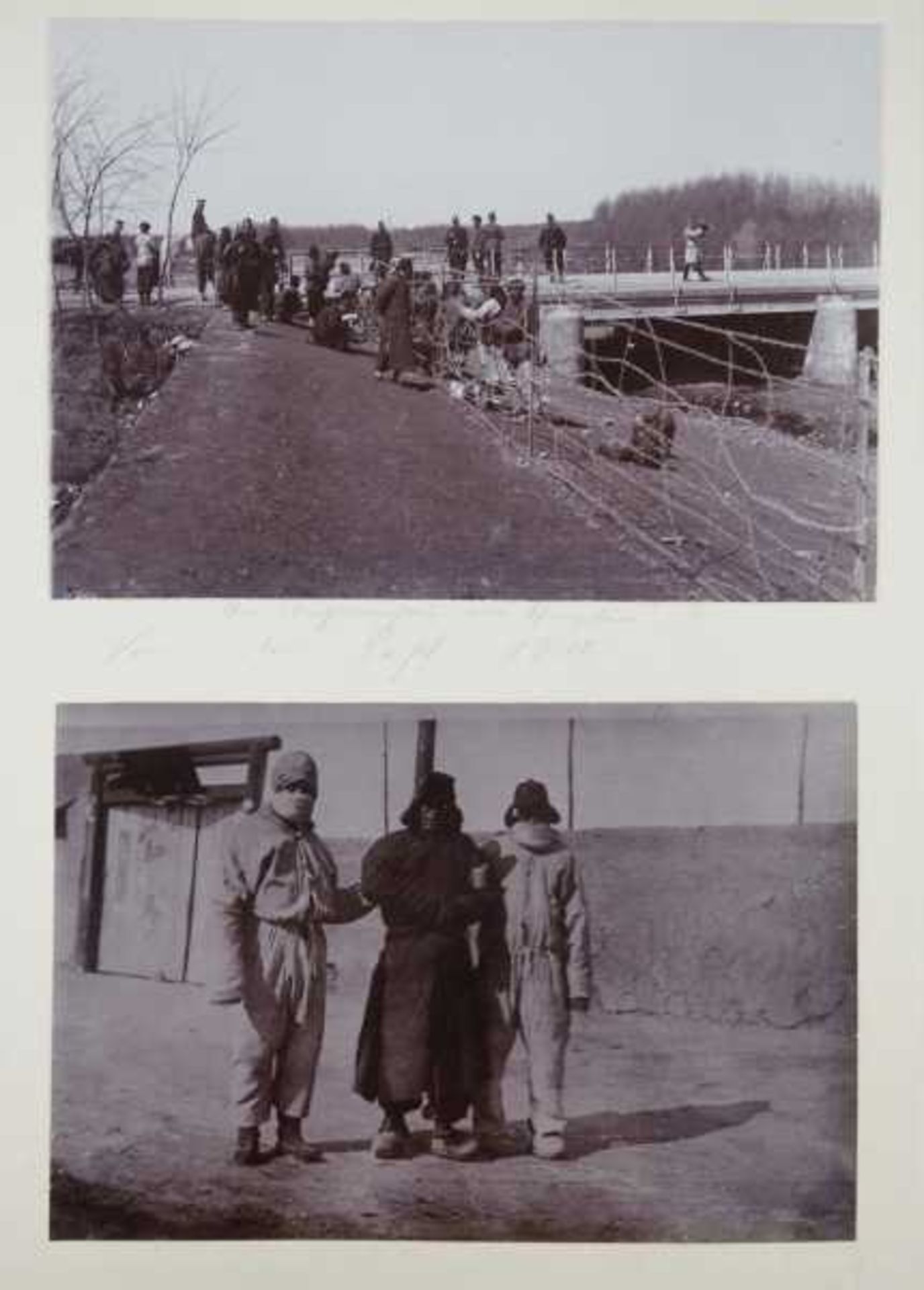 3.2.) Fotos / Postkarten China: Fotoalbum 1911/12.Japanischer Lackeinband, Bindung beschädigt, 155 - Bild 8 aus 10