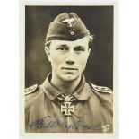 3.3.) Autographen Beerenbrock, Franz-Josef.1920-2004. Leutnant und Träger des 108. Eichenlaubs zum