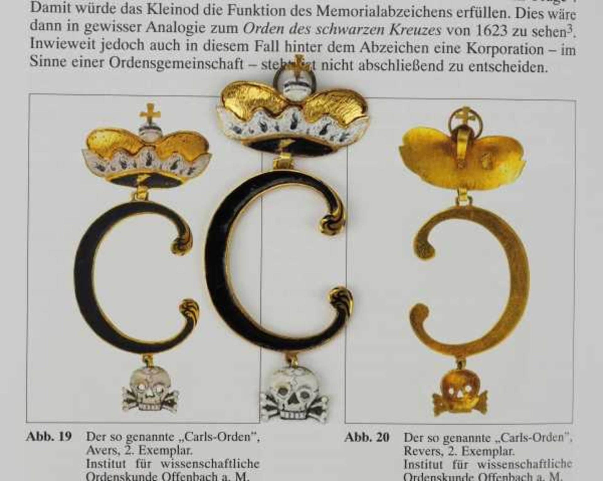 1.1.) Kaiserreich (bis 1933) Baden: Der so genannte "Carls-Orden".Gold, das geschwungene C schwarz - Image 3 of 7