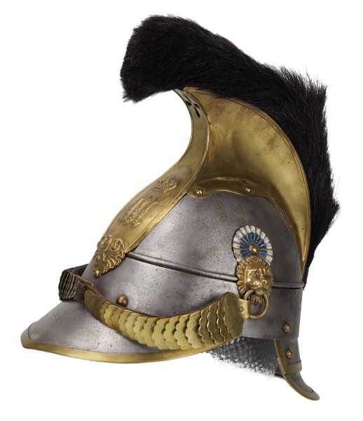 4.1.) Uniformen / Kopfbedeckungen Bayern: Helm M1842 in der Trageweise ab 1848 für Mannschaften