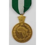 2.2.) Welt Äthiopien: Kongo-Einsatz Medaille.Buntmetall vergoldet, am Bande.Zustand: II 2.2.)