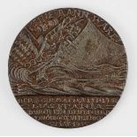 2.1.) Europa Großbritannien: Medaille auf den Untergang der Lusitania.Eisenguss.Zustand: II 2.1.)