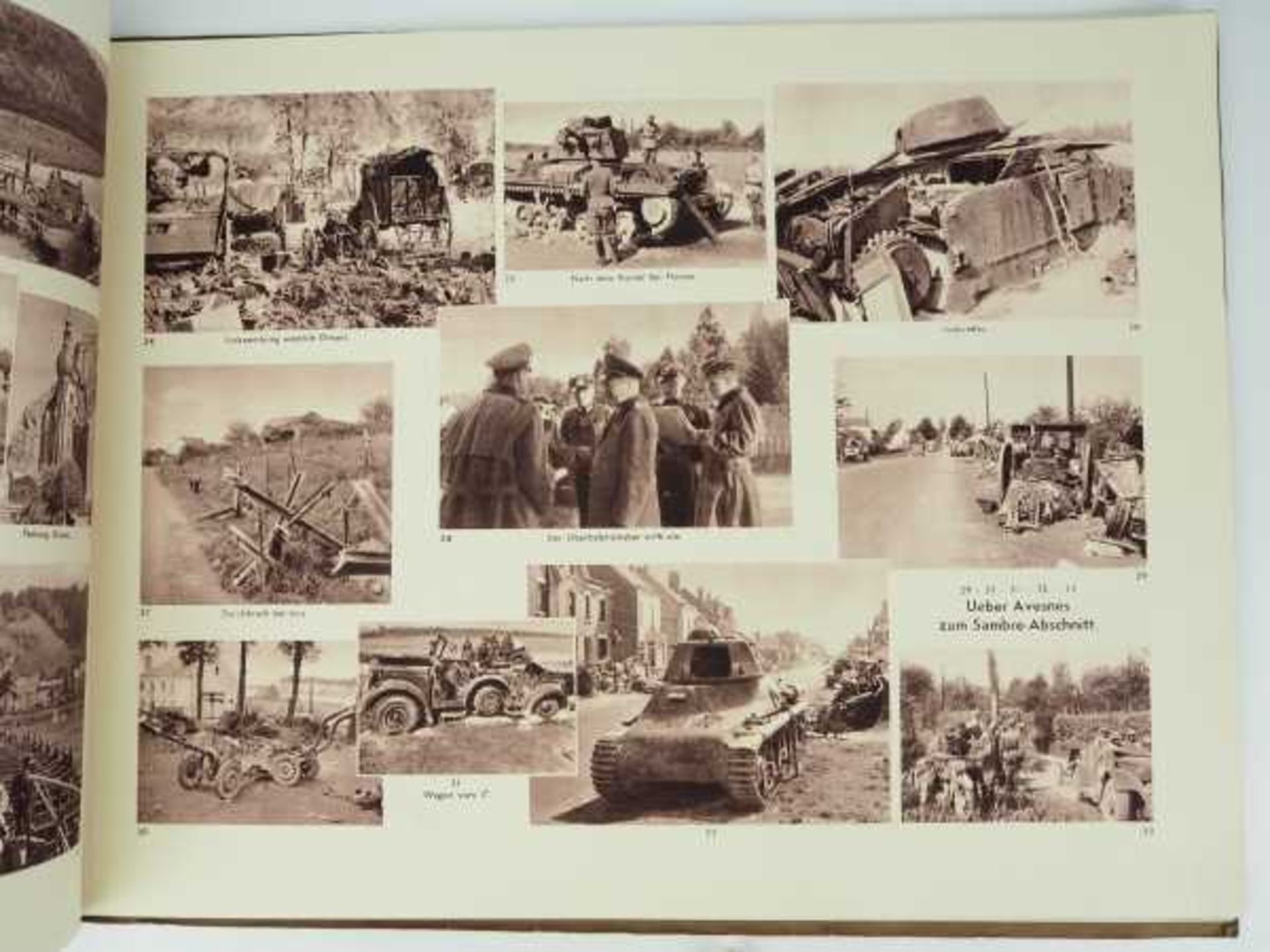 3.2.) Fotos / Postkarten Bildermappe des Panzerkorps HOTH.Westfeldzug in 170 Abbildungen.Zustand: II - Bild 3 aus 3
