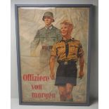 4.4.) Patriotisches / Reservistika / Dekoratives Wehrmacht: Offiziere von morgen - Plakat.Farbiges