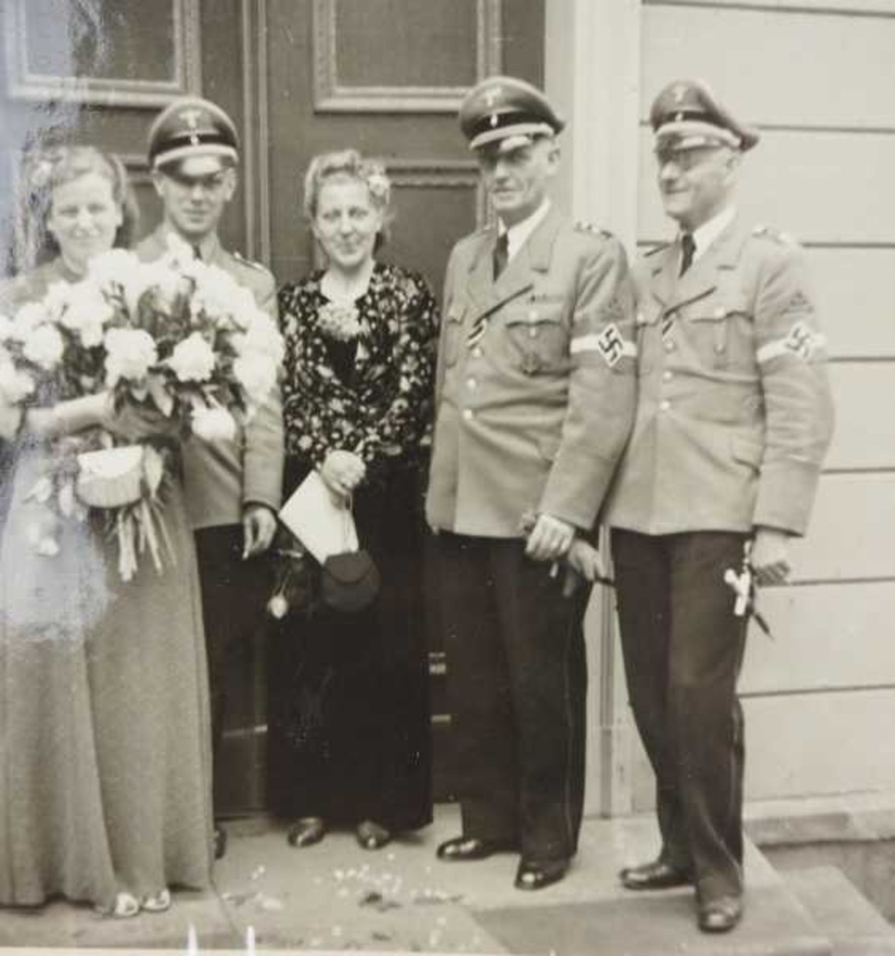 3.2.) Fotos / Postkarten Fotonachlass - HJ-Führer Hochzeit.16 Fotos, zumeist PK größe, u.a.